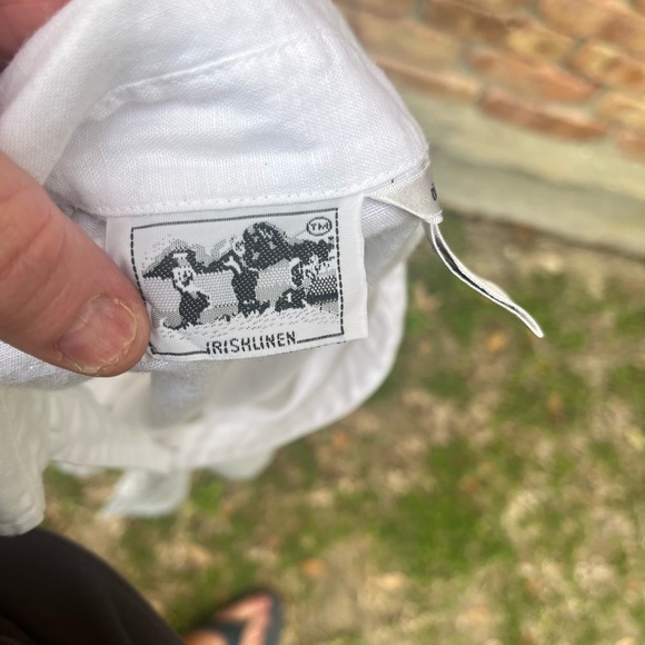 RICHARD MALCOLM IRISH LINEN SMALL WHITE SLEEVELESS BUTTON DOWN SUMMER SPRING TOP - Picture 9 of 13